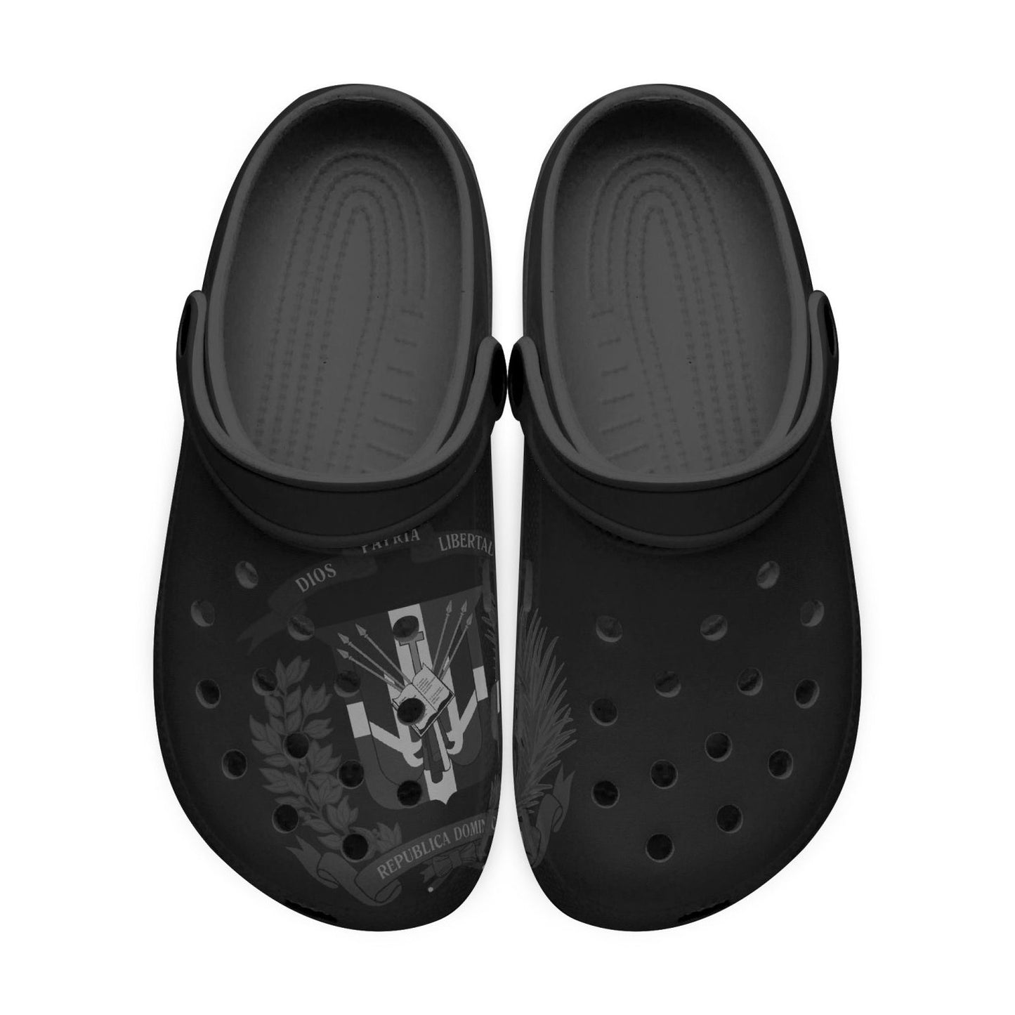 Dominican Flag Clogs (Black) - Men's & Women's