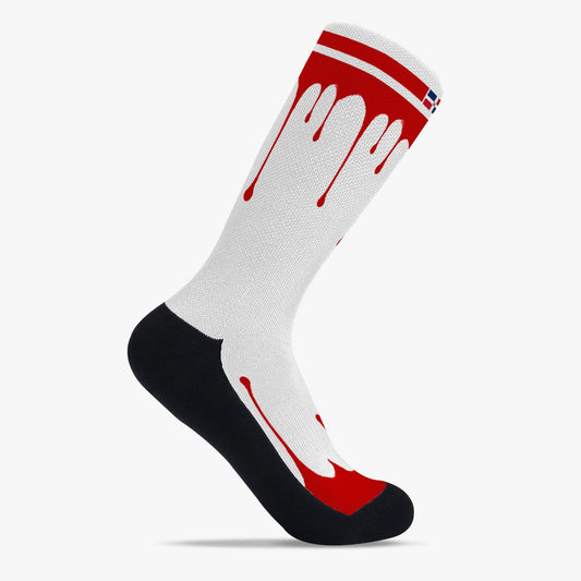 Dominican Drip Sport Socks (Red Drip)