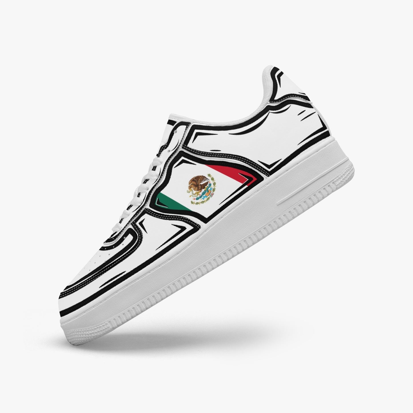 Mexico Cartoon Force 1 Low Tops (White) - Men's & Women's