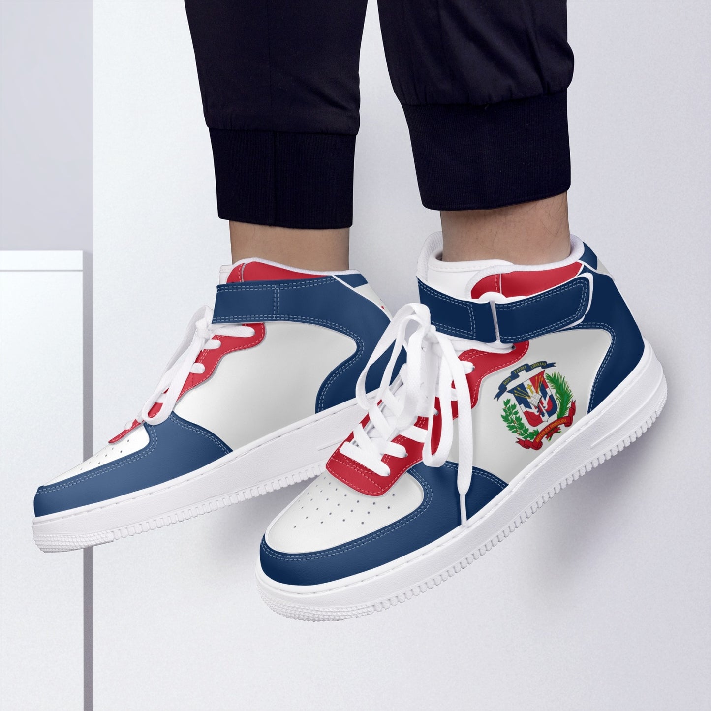 Dominican Republic Flag R-Force 1 Mid Tops - Men's & Women's