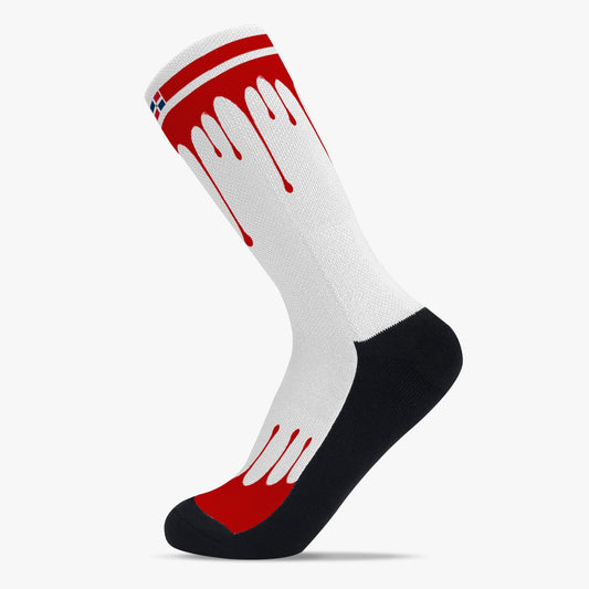 Dominican Drip Sport Socks (Red Drip)