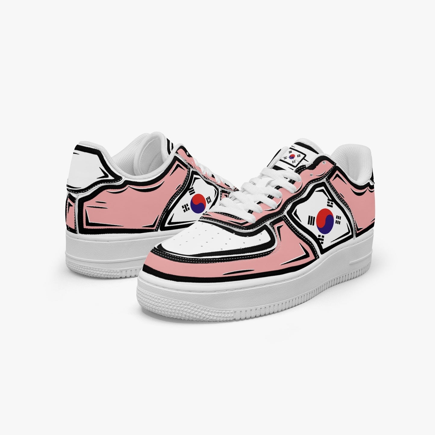 South Korea Cartoon Force 1 Low Tops (Pink) - Men's & Women's