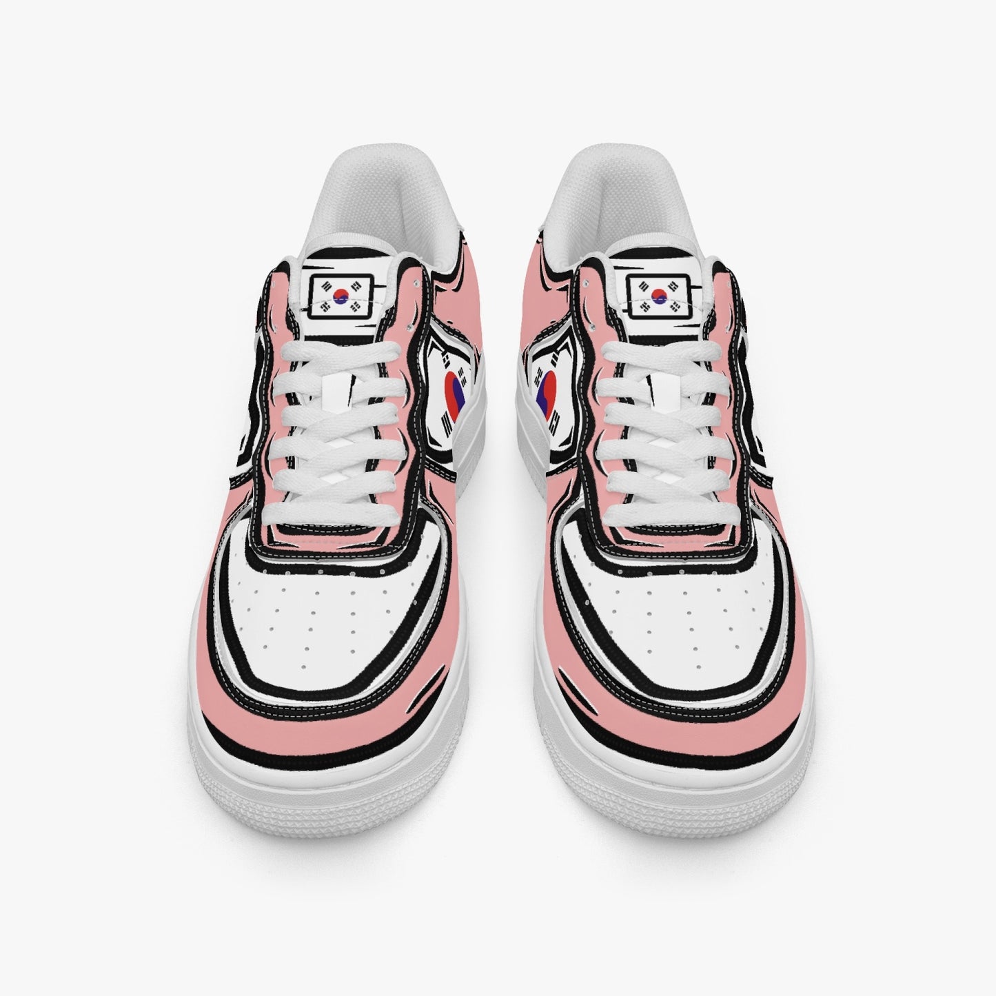 South Korea Cartoon Force 1 Low Tops (Pink) - Men's & Women's