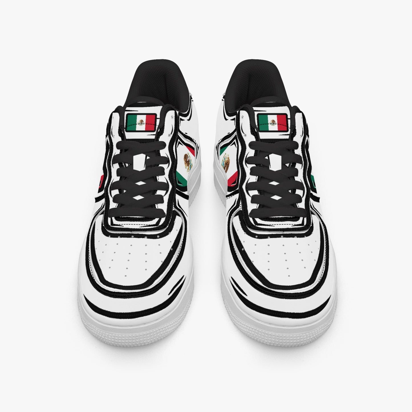 Mexico Cartoon Force 1 Low Tops (White) - Men's & Women's