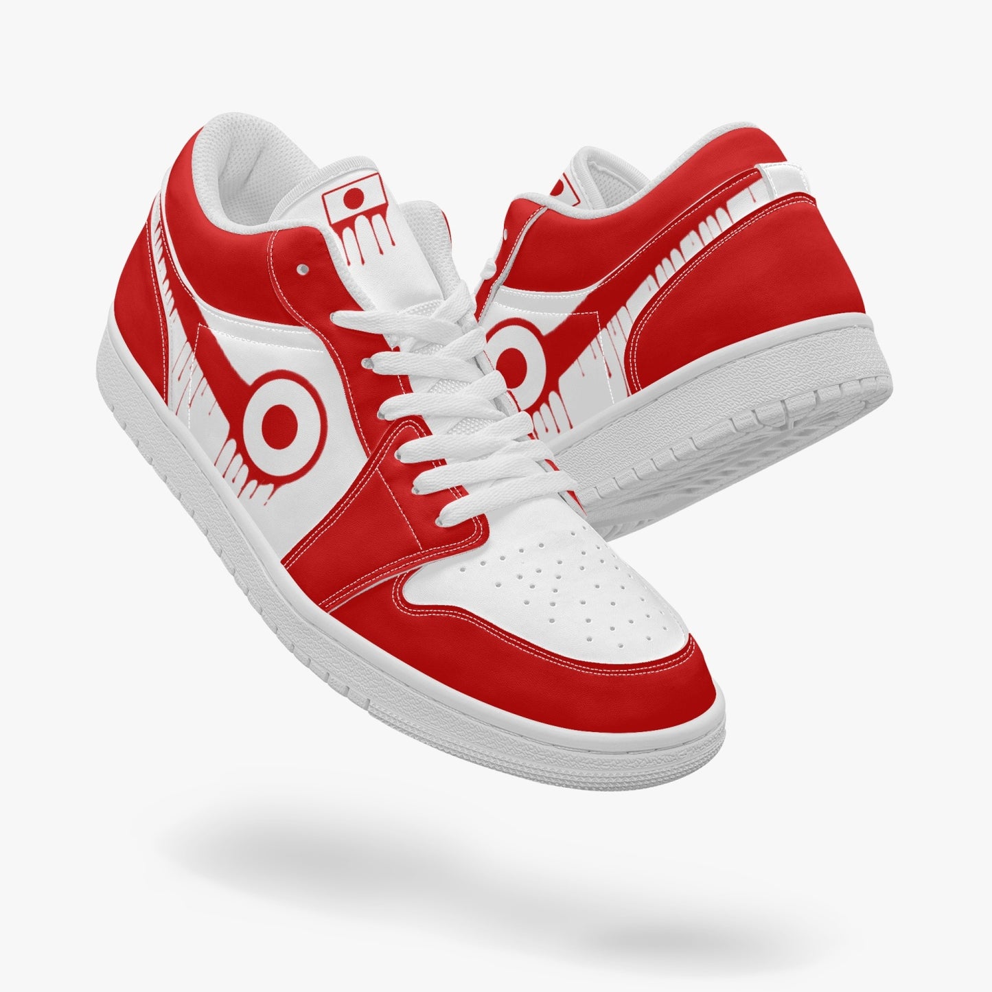 Air Japan Red Drip / Red & White Low Tops (White Sole) - Men's & Women's