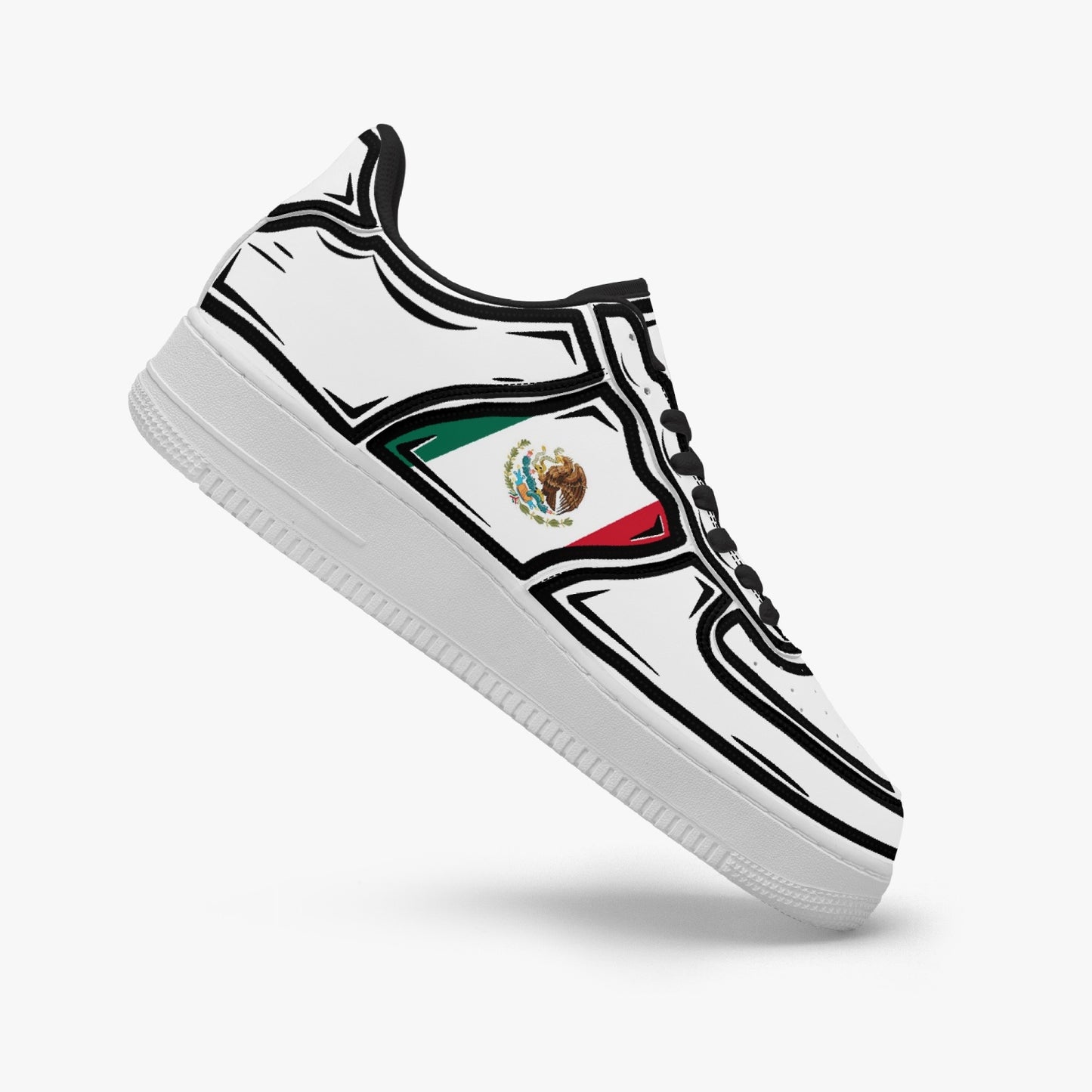 Mexico Cartoon Force 1 Low Tops (White) - Men's & Women's