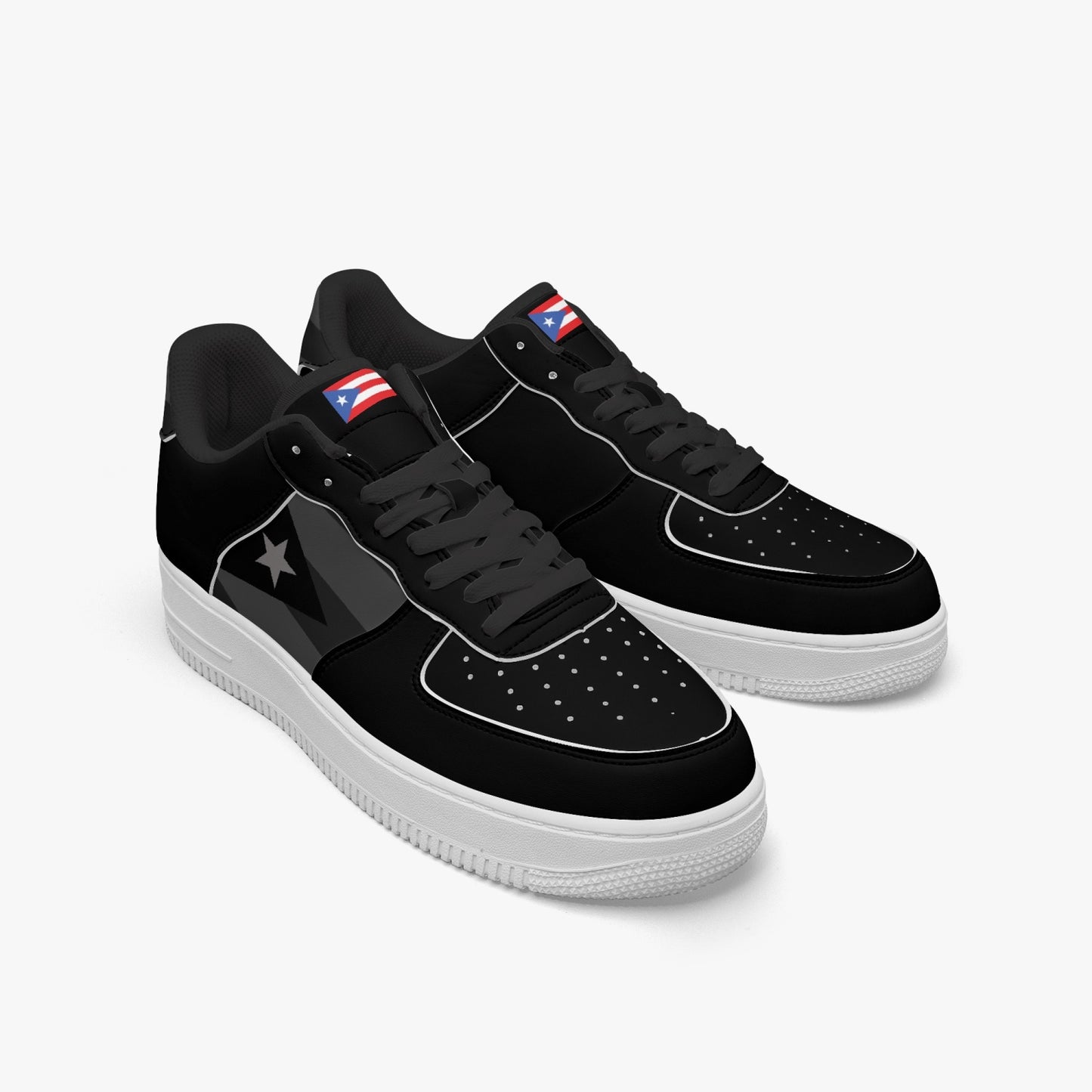 Puerto Rico Classic R-Force 1 Low Tops (Black) - Men's & Women's