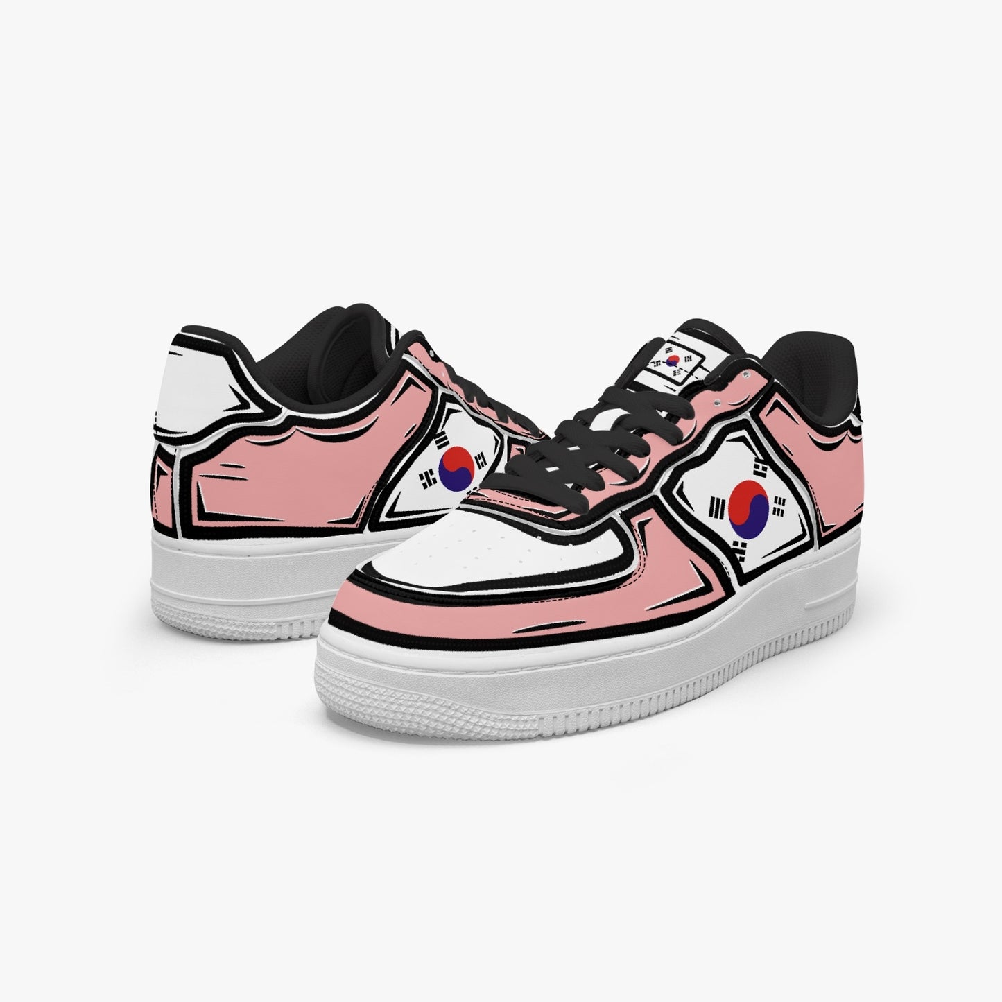 South Korea Cartoon Force 1 Low Tops (Pink) - Men's & Women's