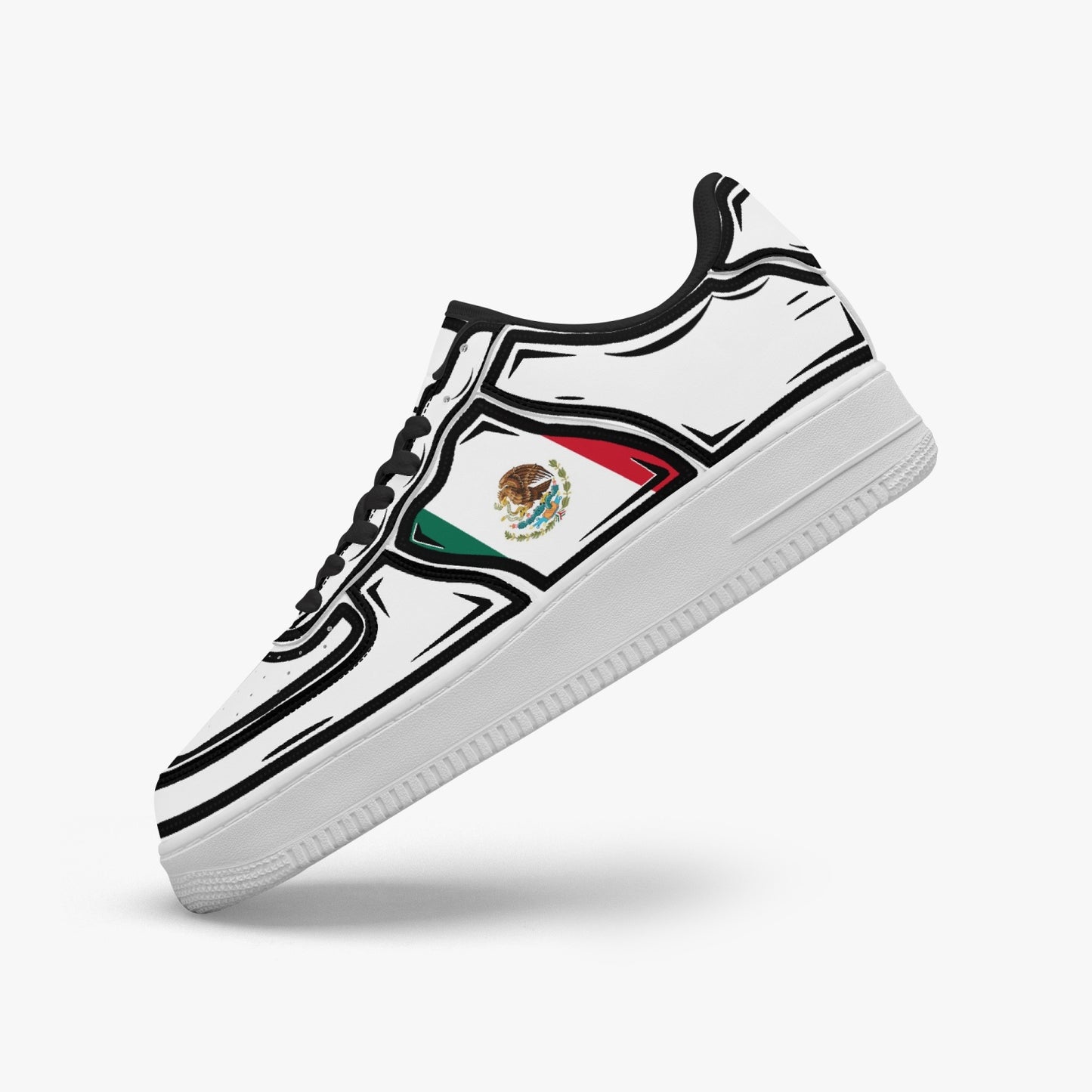 Mexico Cartoon Force 1 Low Tops (White) - Men's & Women's