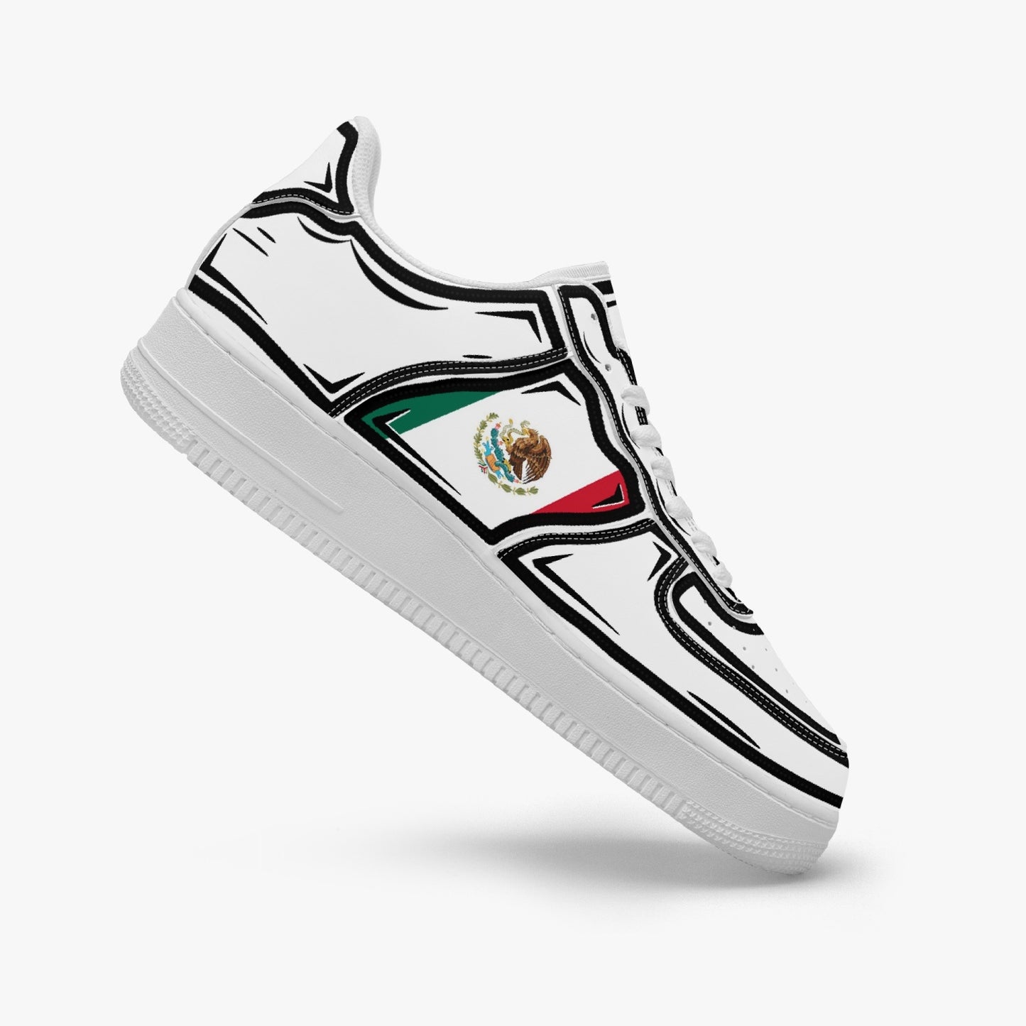 Mexico Cartoon Force 1 Low Tops (White) - Men's & Women's