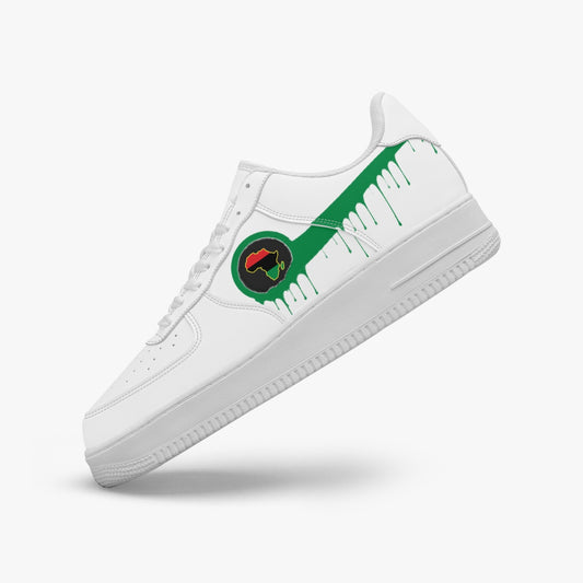Africa Green Drip R-Force 1 Low Tops (White) - Men's & Women's