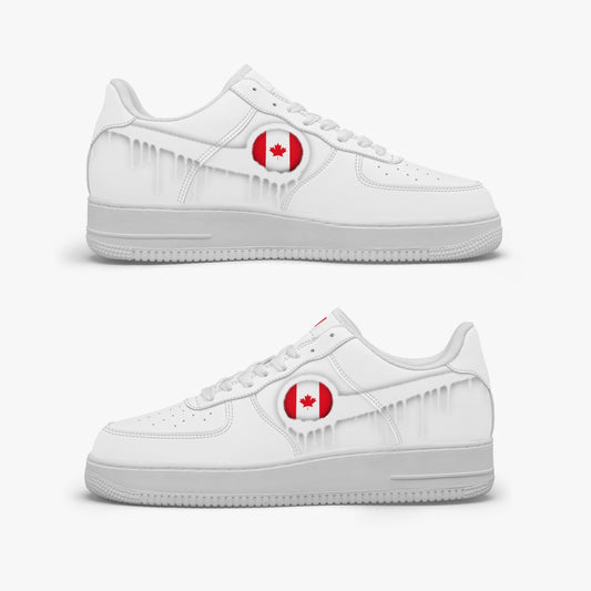 Canada White Drip R-Force 1 Low Tops (White) - Men's & Women's