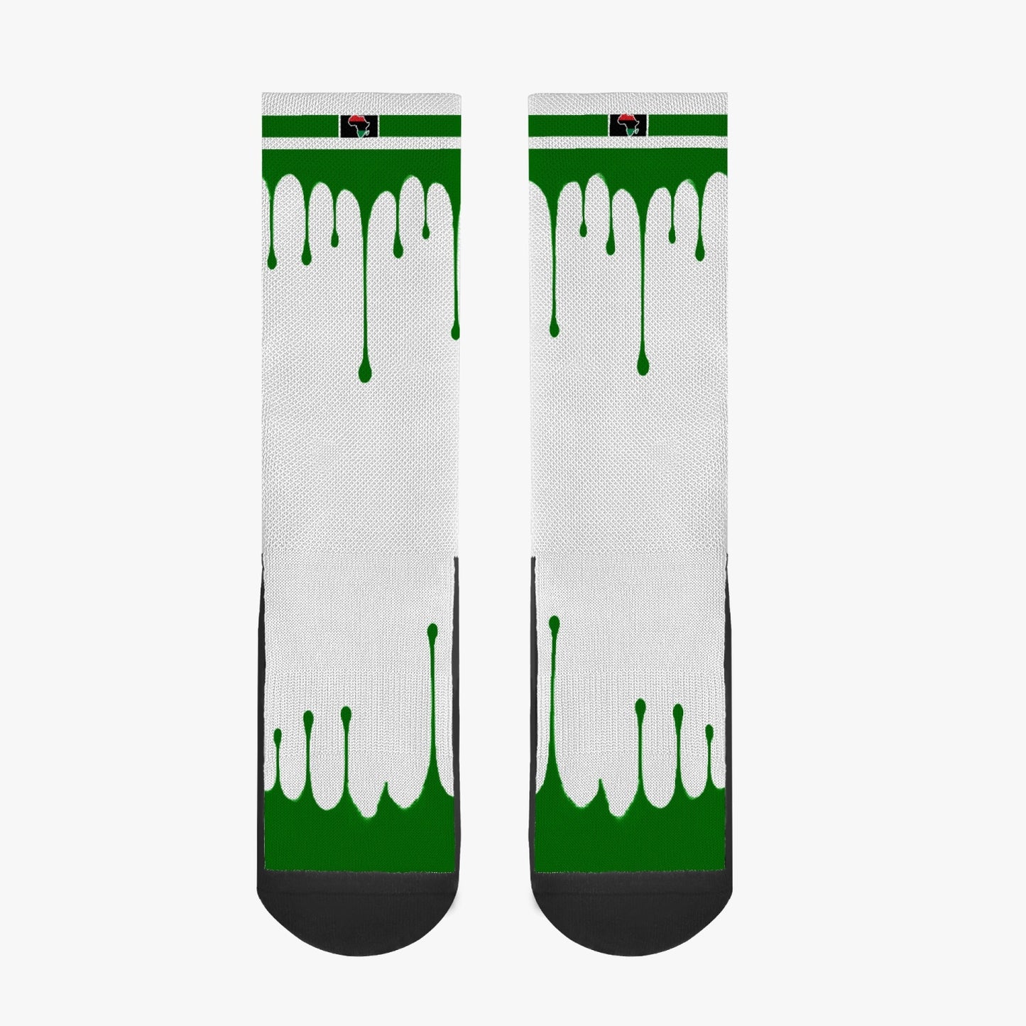 Africa Drip Sport Socks (Green Drip)