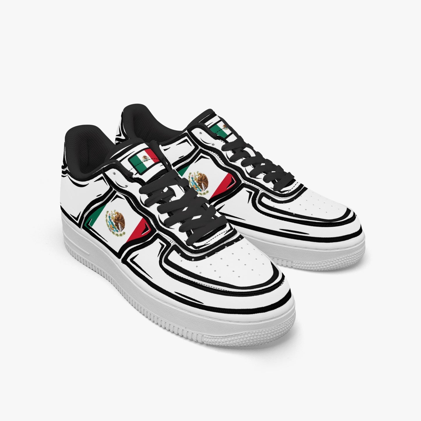 Mexico Cartoon Force 1 Low Tops (White) - Men's & Women's