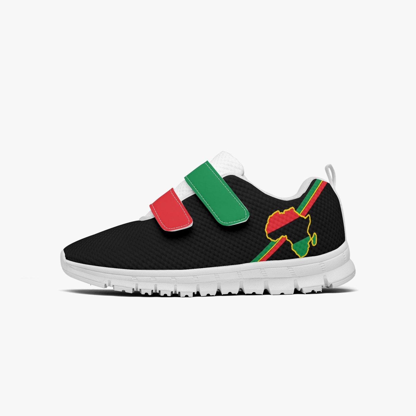 Africa Pride Kid's Lightweight Velcro Mesh Sneaker - Black