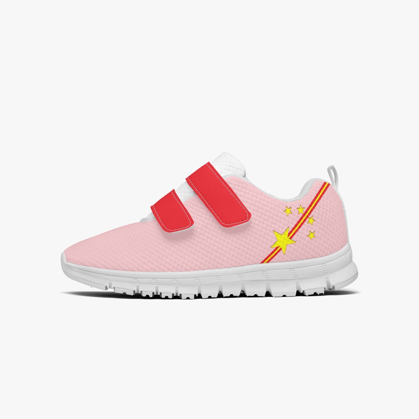 China Pride Kid's Lightweight Velcro Mesh Sneaker - Pink