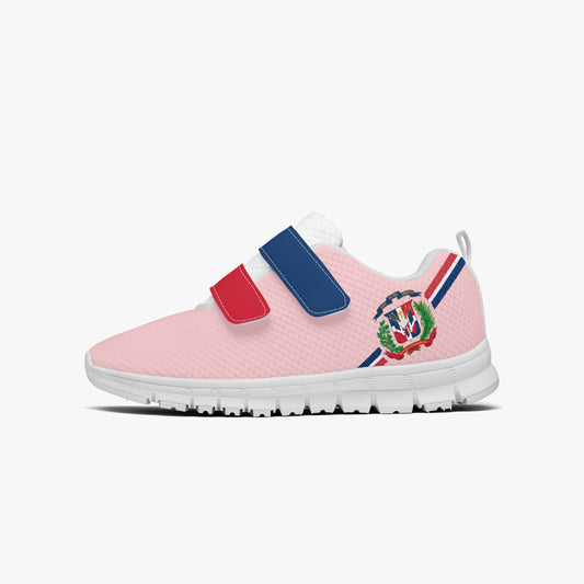 Dominican Pride Kid's Lightweight Velcro Mesh Sneaker - Pink