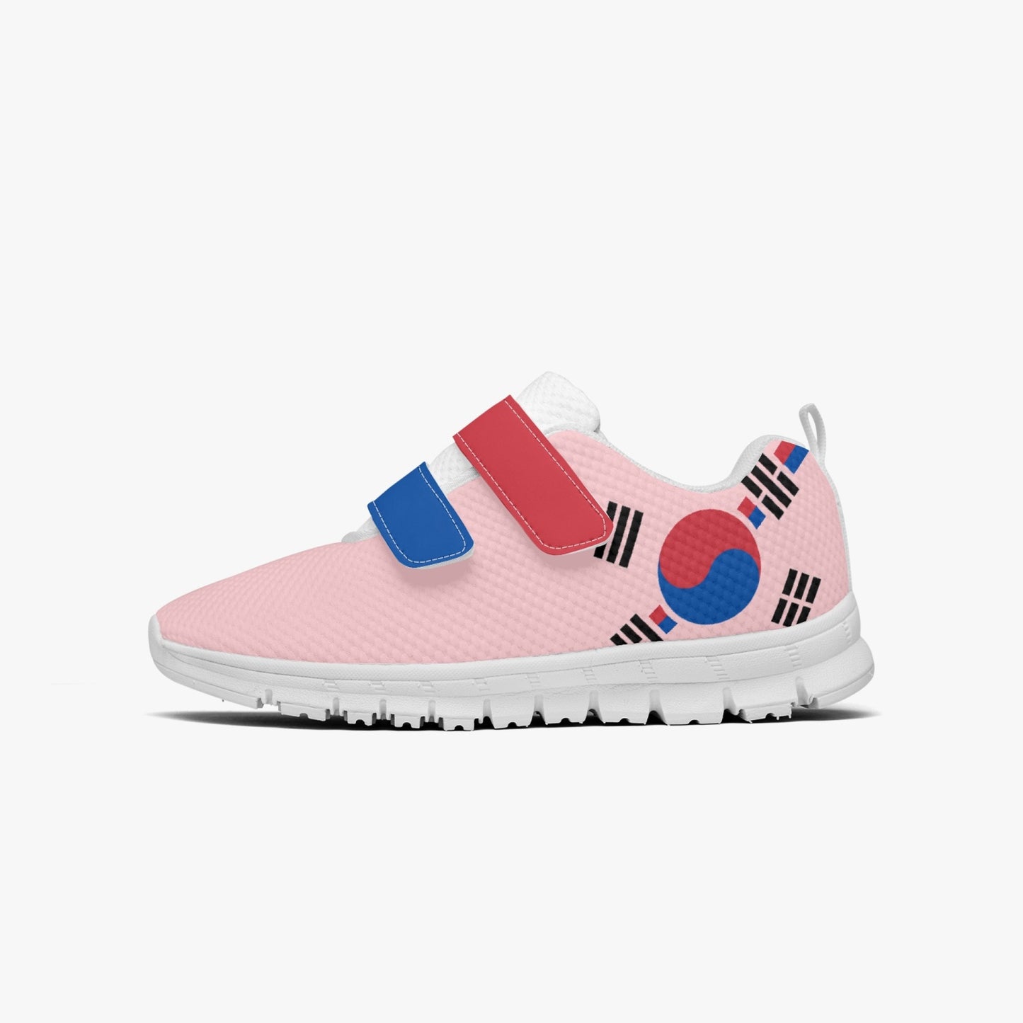 South Korea Pride Kid's Lightweight Velcro Mesh Sneaker - Pink
