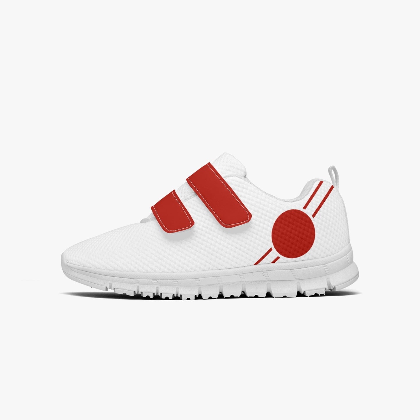 Japan Pride Kid's Lightweight Velcro Mesh Sneaker - White