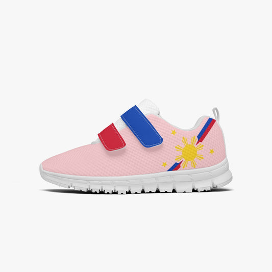 Philippines Pride Kid's Lightweight Velcro Mesh Sneaker - Pink