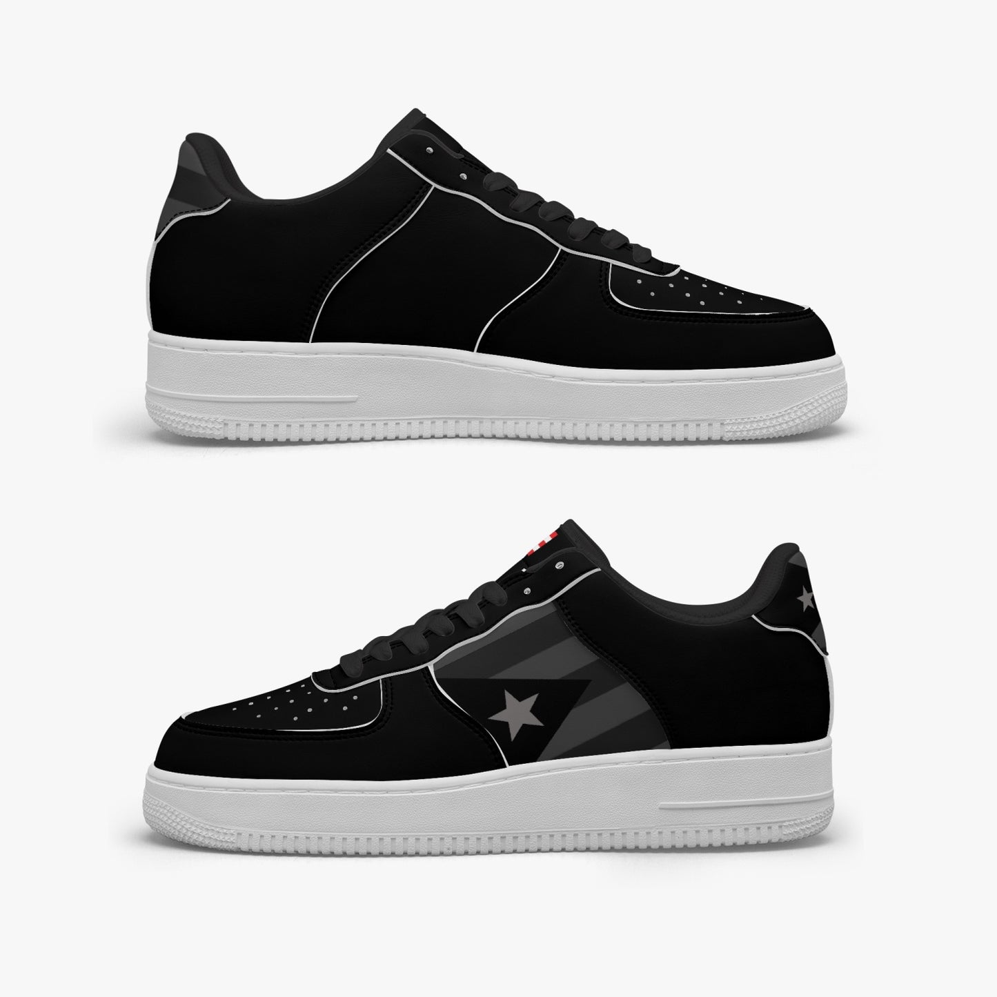 Puerto Rico Classic R-Force 1 Low Tops (Black) - Men's & Women's