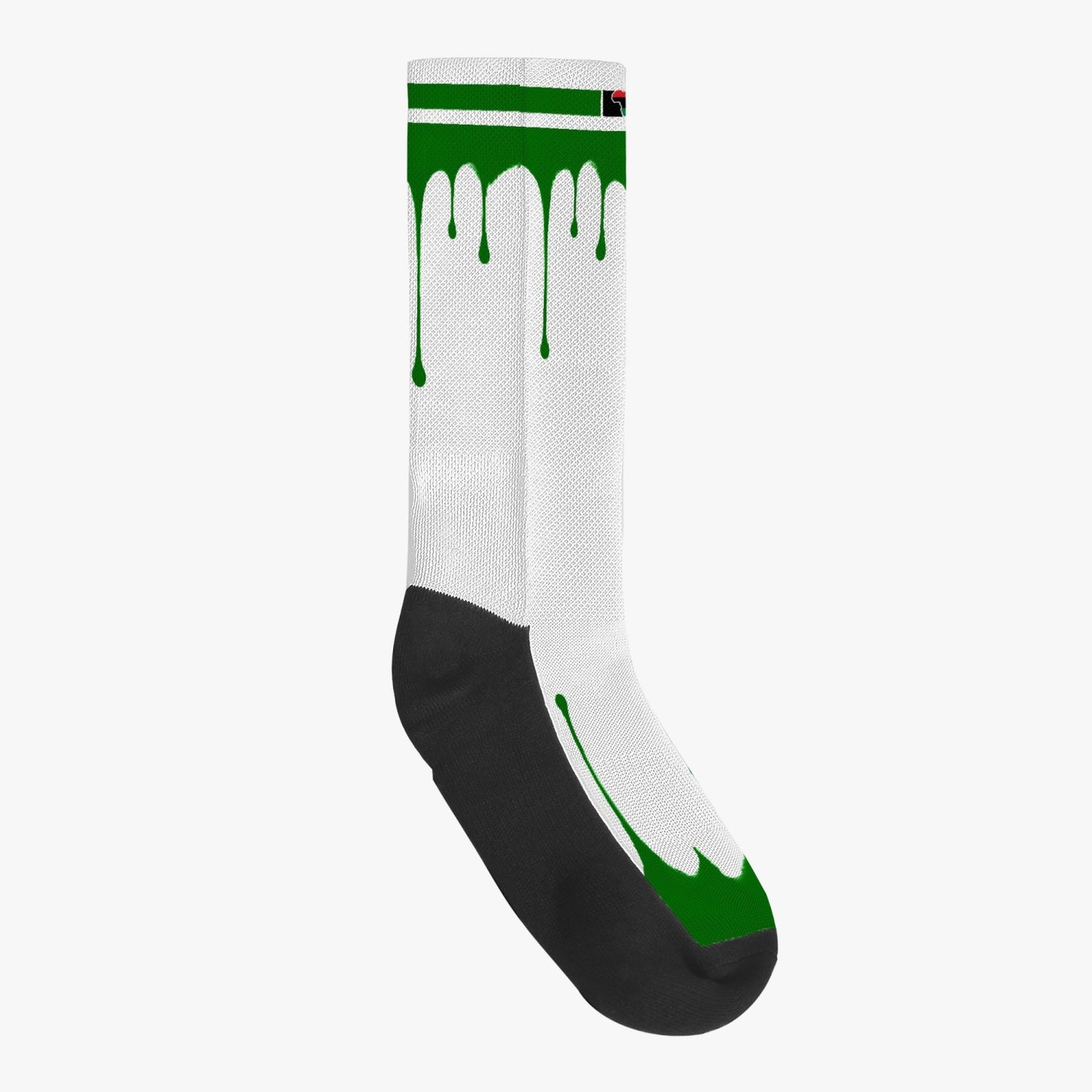 Africa Drip Sport Socks (Green Drip)