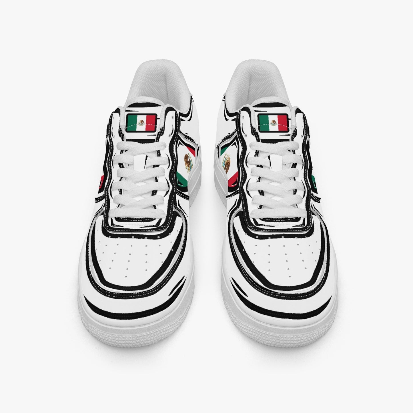 Mexico Cartoon Force 1 Low Tops (White) - Men's & Women's