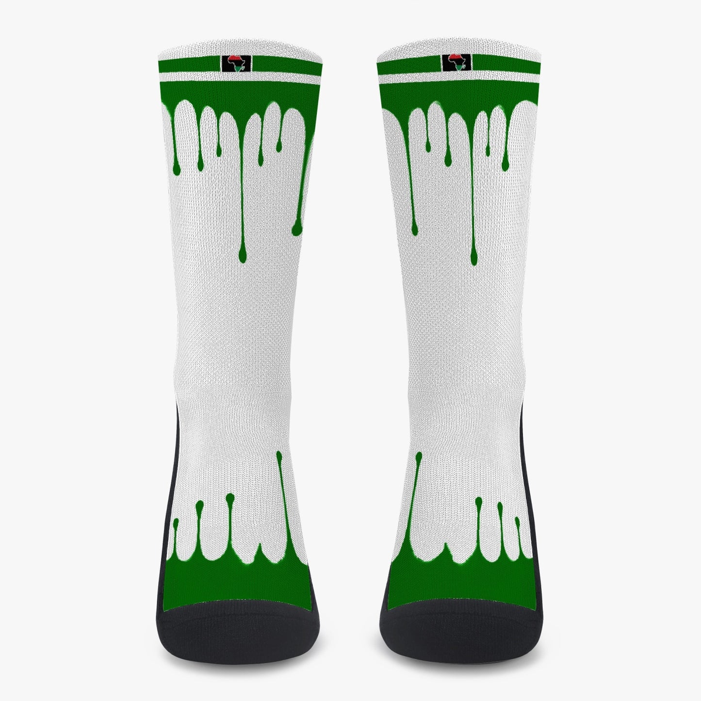 Africa Drip Sport Socks (Green Drip)