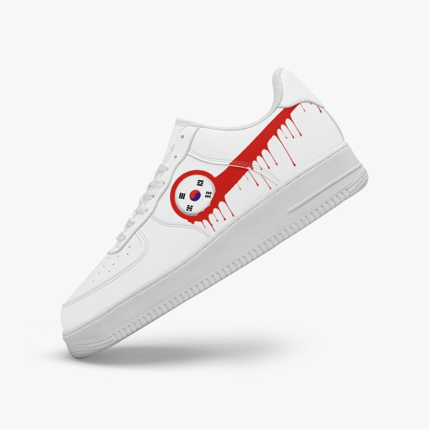 South Korea Red Drip R-Force 1 Low Tops (White) - Men's & Women's ...