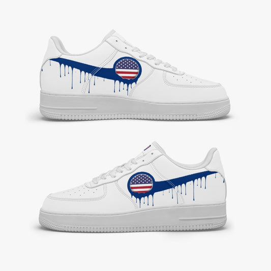 American Blue Drip R-Force 1 Low Tops (White) - Men's & Women's