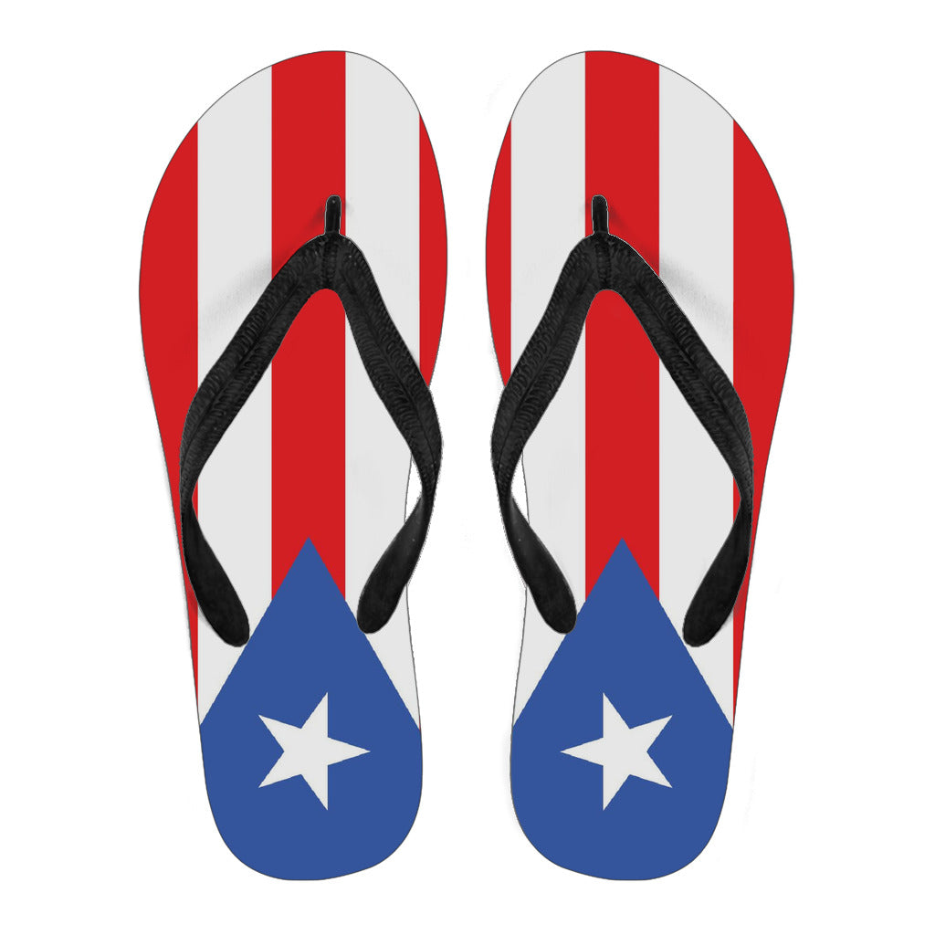 Puerto Rico Flag Flip Flops - Men's & Women's