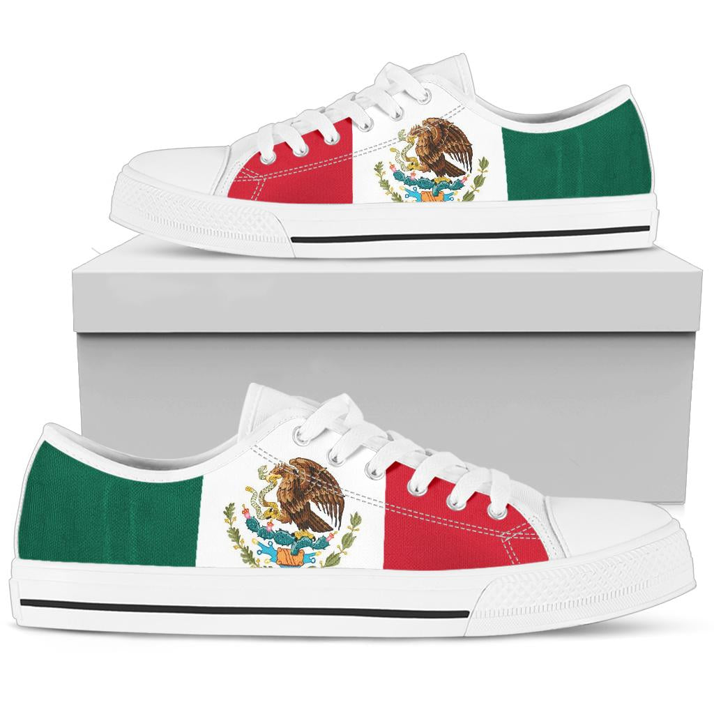 Mexico Flag Canvas Low Tops - Men's & Women's