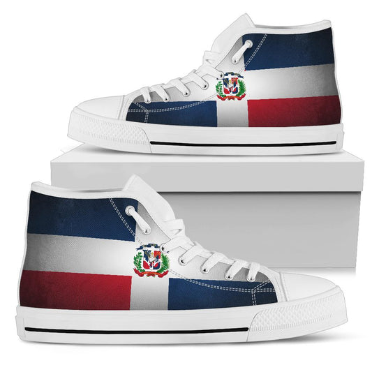 Dominican Flag Shadow Canvas High Tops - Men's & Women's