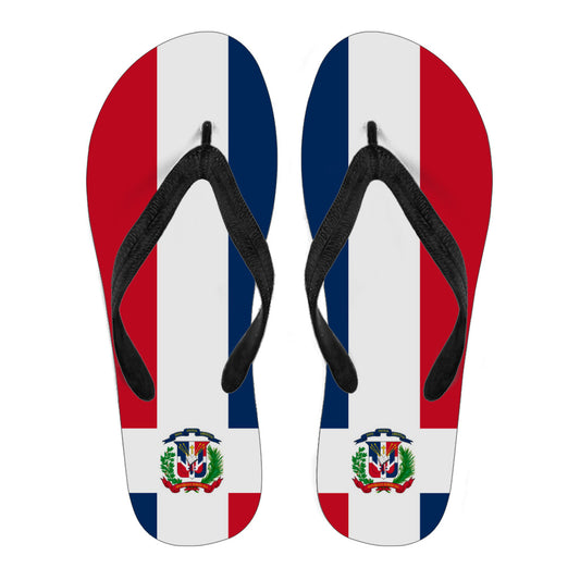Dominican Republic Flag Flip Flops - Men's & Women's