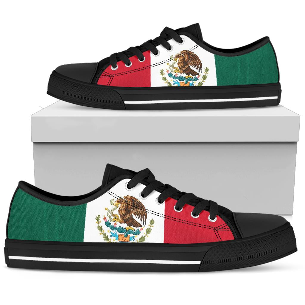 Mexico Flag Canvas Low Tops - Men's & Women's
