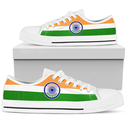 India Flag Canvas Low Tops - Men's & Women's
