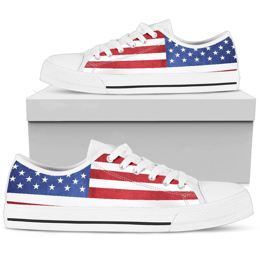 American Flag Canvas Low Tops - Men's & Women's