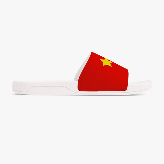 China Flag Slides (White Sole) - Men's & Women's