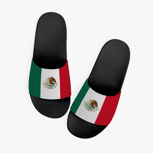 Mexico Flag Slides (Black Sole) - Men's & Women's