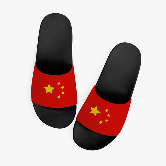 China Flag Slides (Black Sole) - Men's & Women's