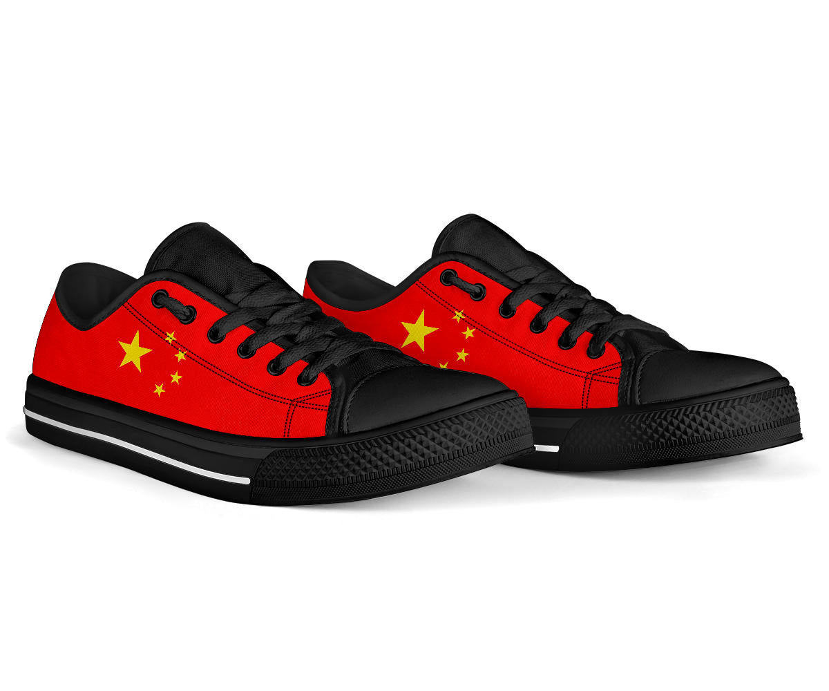 China Flag Canvas Low Tops - Men's & Women's