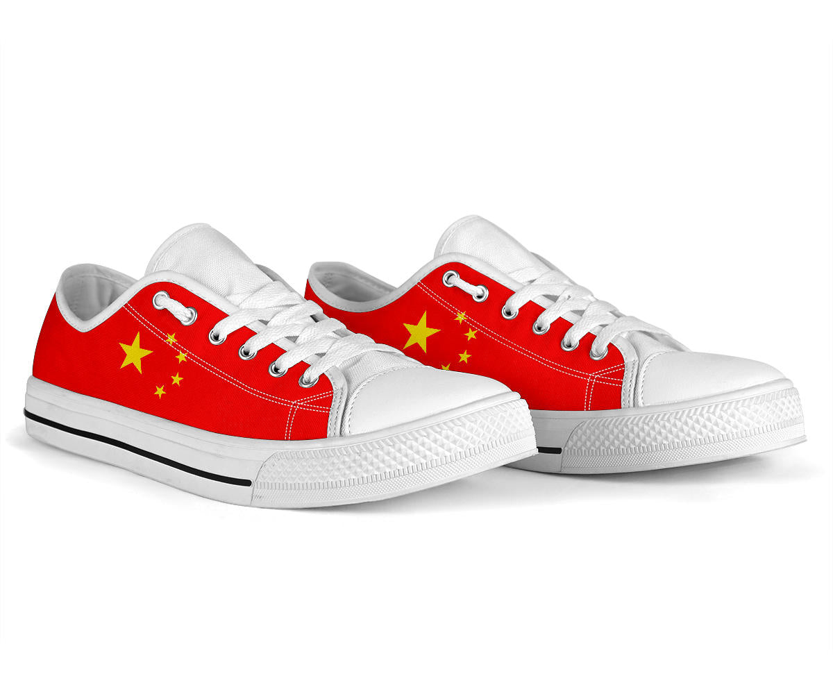 China Flag Canvas Low Tops - Men's & Women's