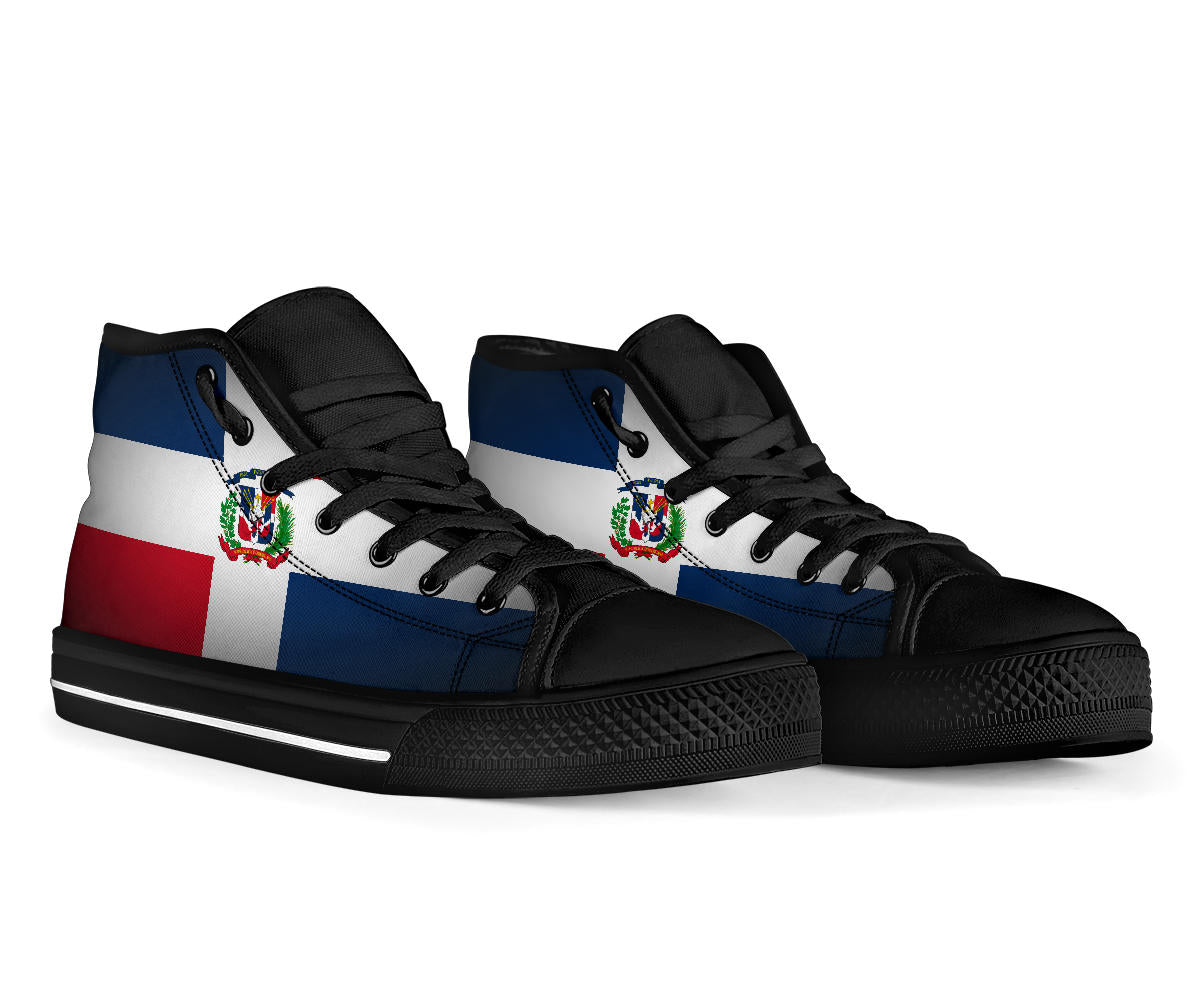 Dominican Flag Shadow Canvas High Tops - Men's & Women's