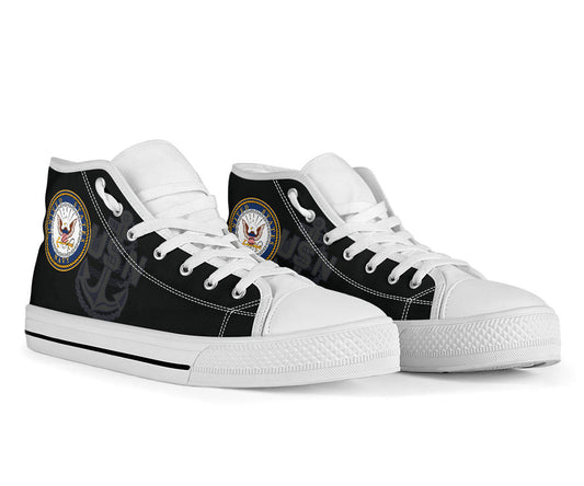 US Navy Tribute Canvas High Tops - Men's & Women's