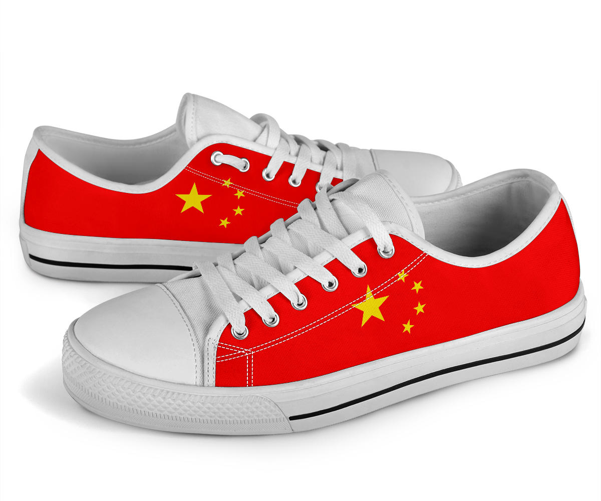 China Flag Canvas Low Tops - Men's & Women's