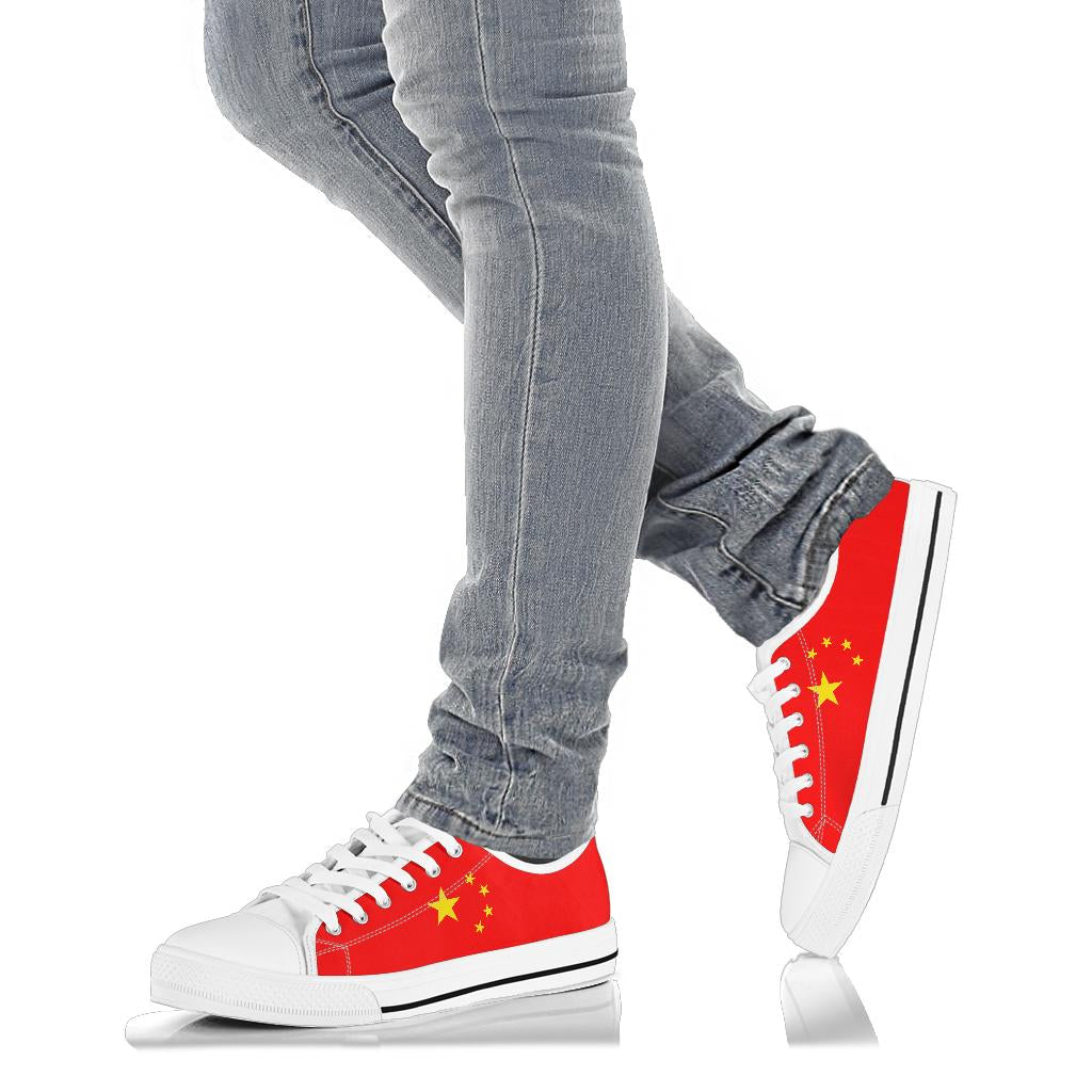 China Flag Canvas Low Tops - Men's & Women's