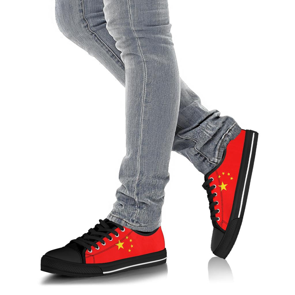 China Flag Canvas Low Tops - Men's & Women's